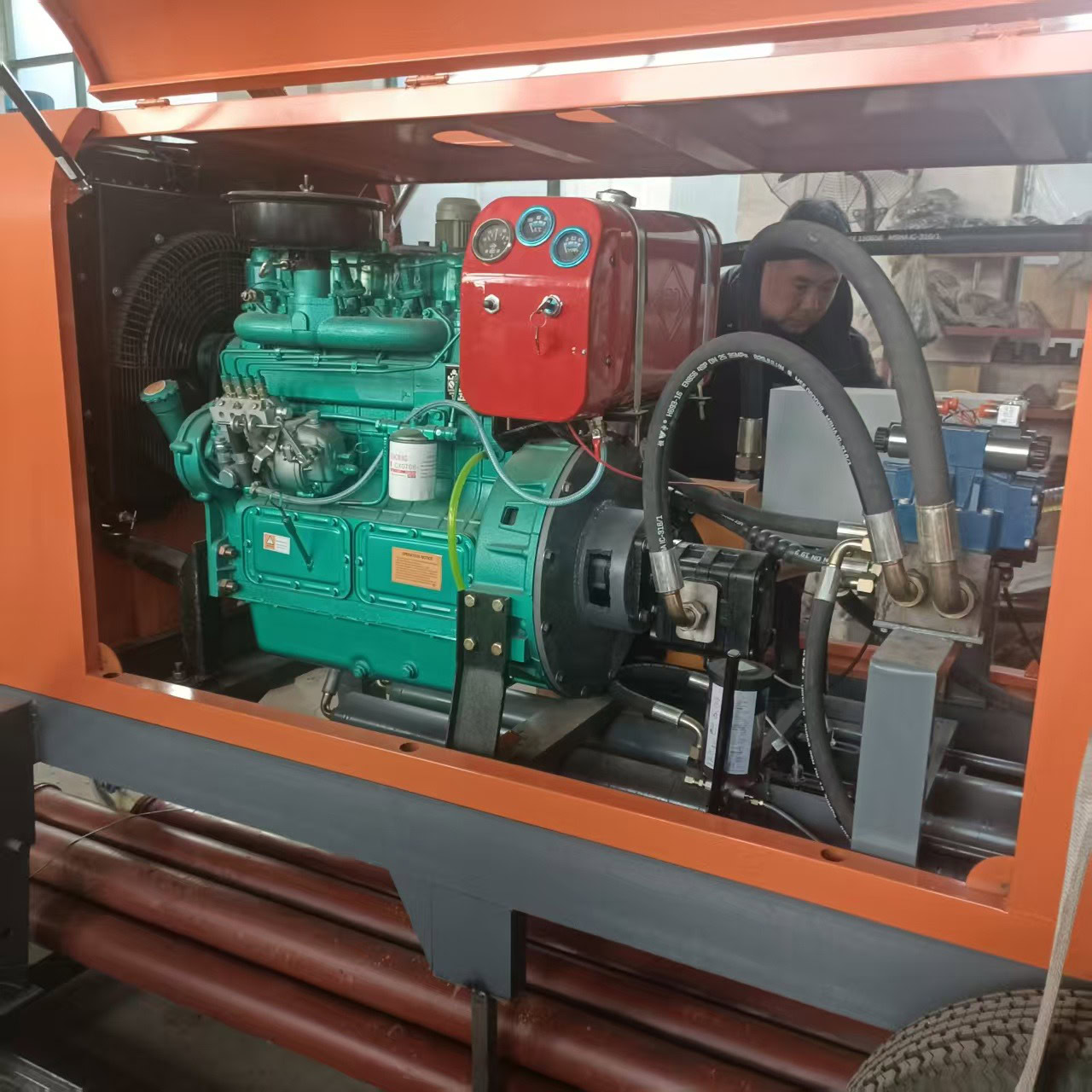 Дизельный мини-бетононасос 2025 г.в., WEIFANG K4102D, производительность 10–12 м3/ч (КНР) - Фото 3