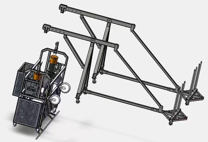DAVIT жүйесі (БМУ) жуу люлькасымен және жылжымалы консольдармен - Фото 1