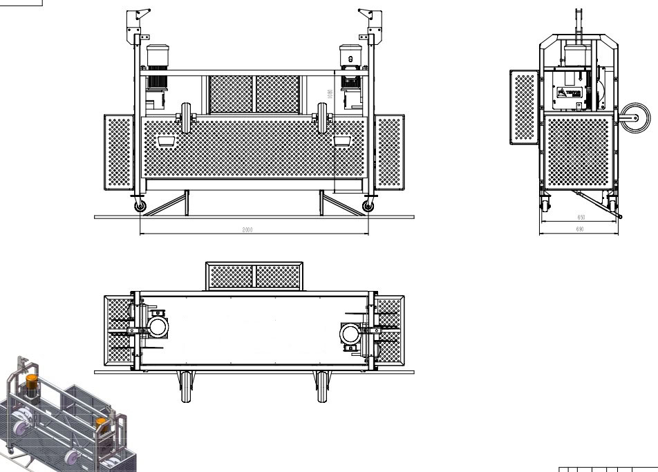 DAVIT жүйесі (БМУ) жуу люлькасымен және жылжымалы консольдармен - Фото 2