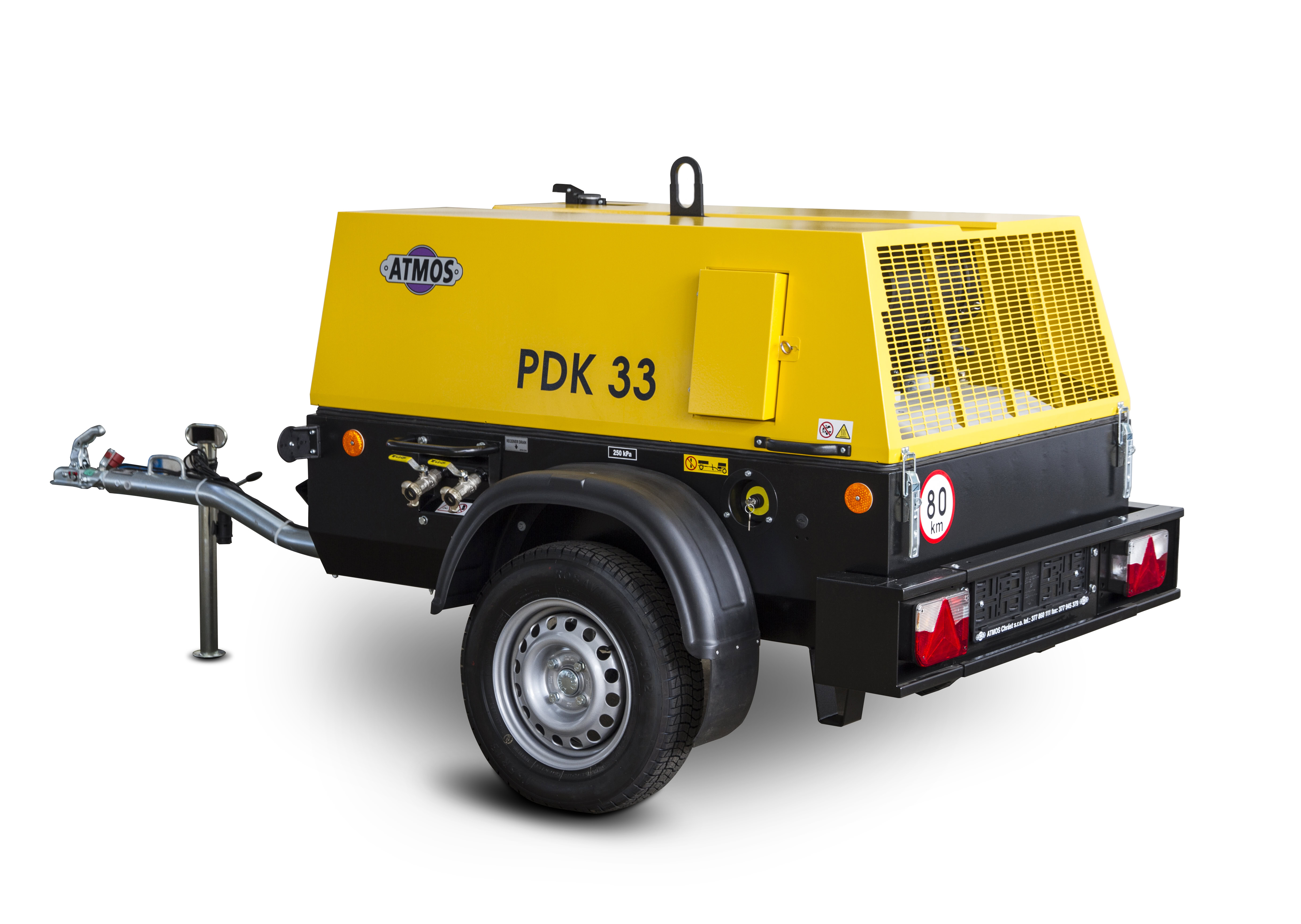 Передвижной дизельный компрессор PDK 33 (Kubota V1505) &ndash; 5,0 / 3,2 м3/мин, 7-12 бар